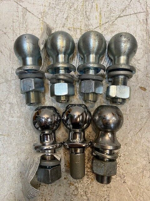 7 Quantity of Assorted 2" 5,000 lbs Trailer Ball Hitches 2-1/8" Shank (7 Qty)