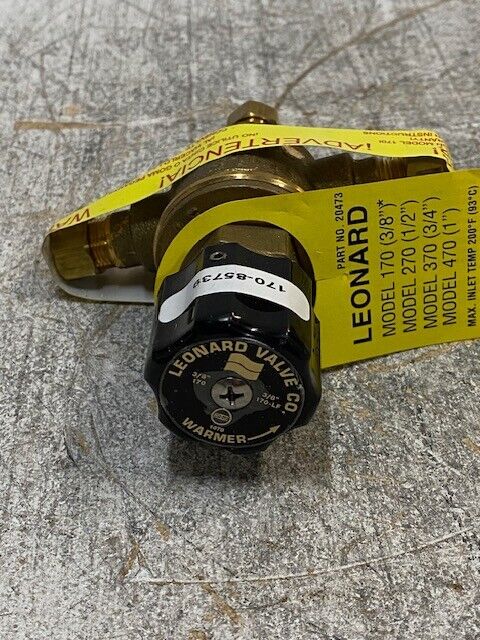 Leonard Brass Mixing Valve Model 170-LF 3/8" Inlets & Outlets, 170-8579, 20473