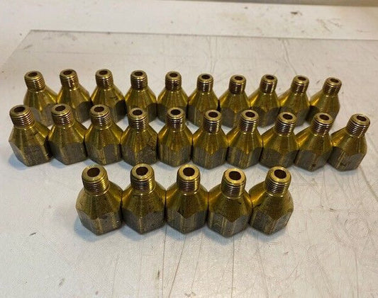 25 Quantity of Brass Air Hose Reducer Pipe Adapters 40mm H 13mm Thread (25 Qty)