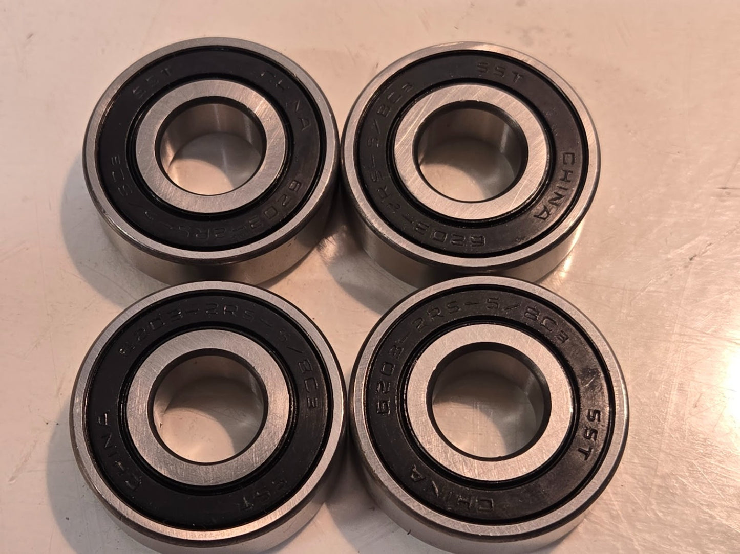 4 Quantity of SST Ball Bearings 6203-2RS-5/8C3 | 40 mm OD 5/8" Bore (4 Qty)