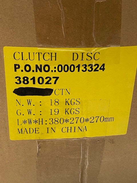 Clutch Brake Disc 381027 | 00013324 | 380x270x270mm