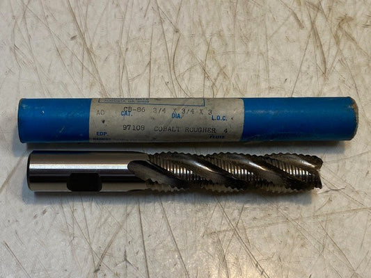 Putnam End Mills 97108 Carbide Cobalt Rougher CB-86 | 3/4 x 3/4 x 3 Flute 4