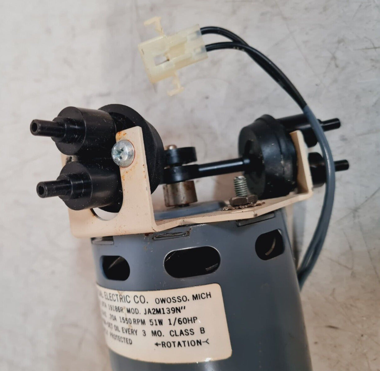 Universal Electric Co. Electric Motor JA2M139N" | 19186R | Ser 9TA | 115V 60Hz