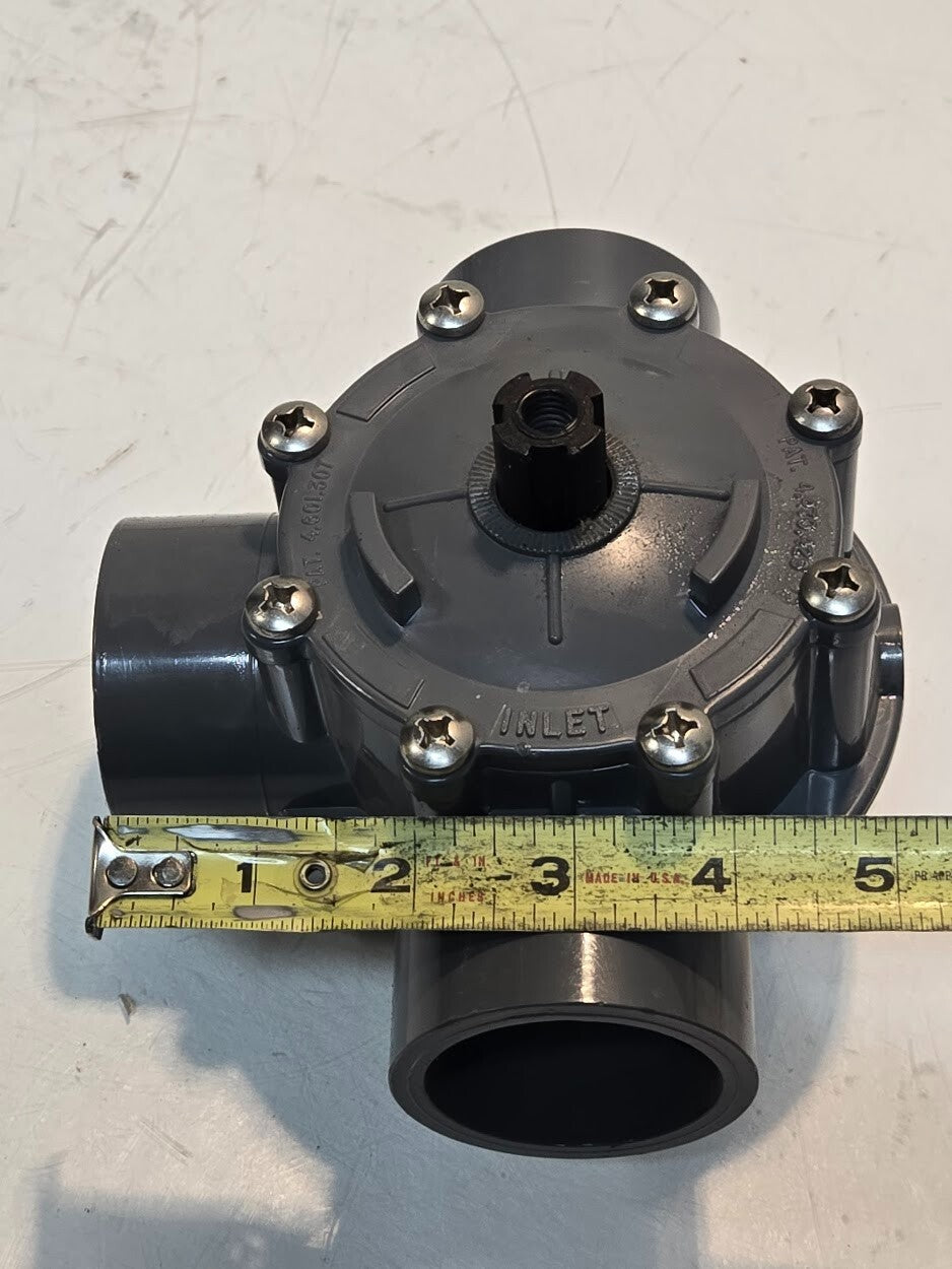 CPVC 3-Way Diverter Valve for 2" Pipe | Missing Handle See Pictures