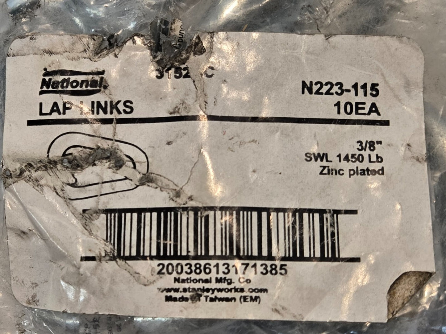 10 Quantity of National 3/8" Lap Links N223-115 | 20038613171385 (10 Quantity)