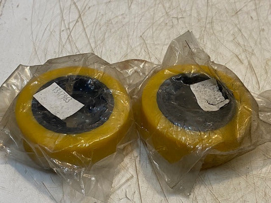 2 Quantity of Yellow Rubber Wheels 1347963 for Delta 36-865 Power Feeder (2 Qty)