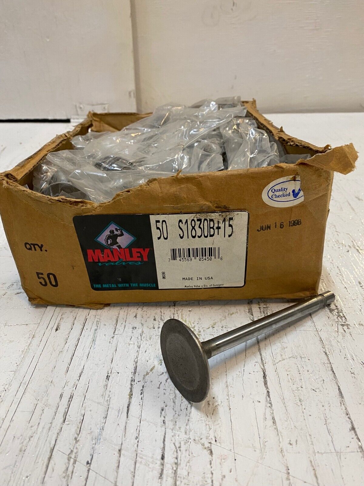 50 Manley Engine Intake Valves S1830B + 15 (50 qty)