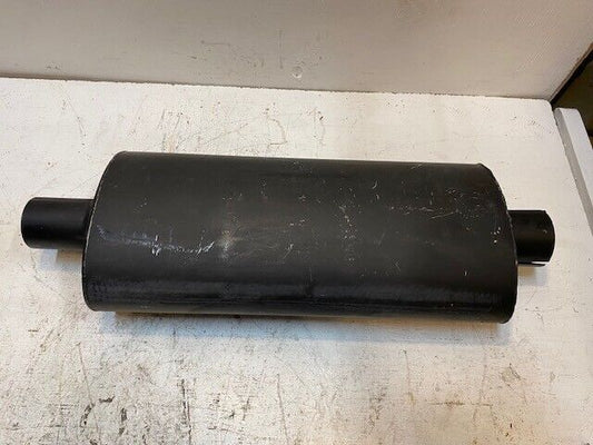 Vertical Oval Body Muffler 24" L 8-1/2" W 4-3/4" T 64mm End 59mm Smaller End