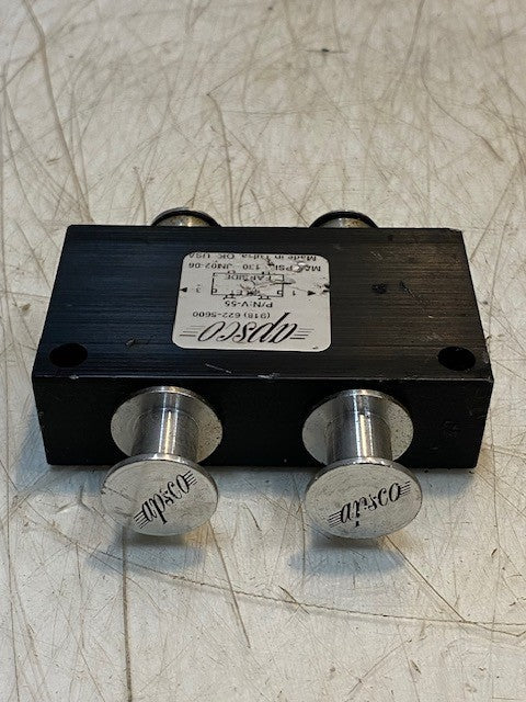 Apsco V-55 Multi-Purpose Hydraulic Air Control Valve Dual Spool 3-Way 2 Position
