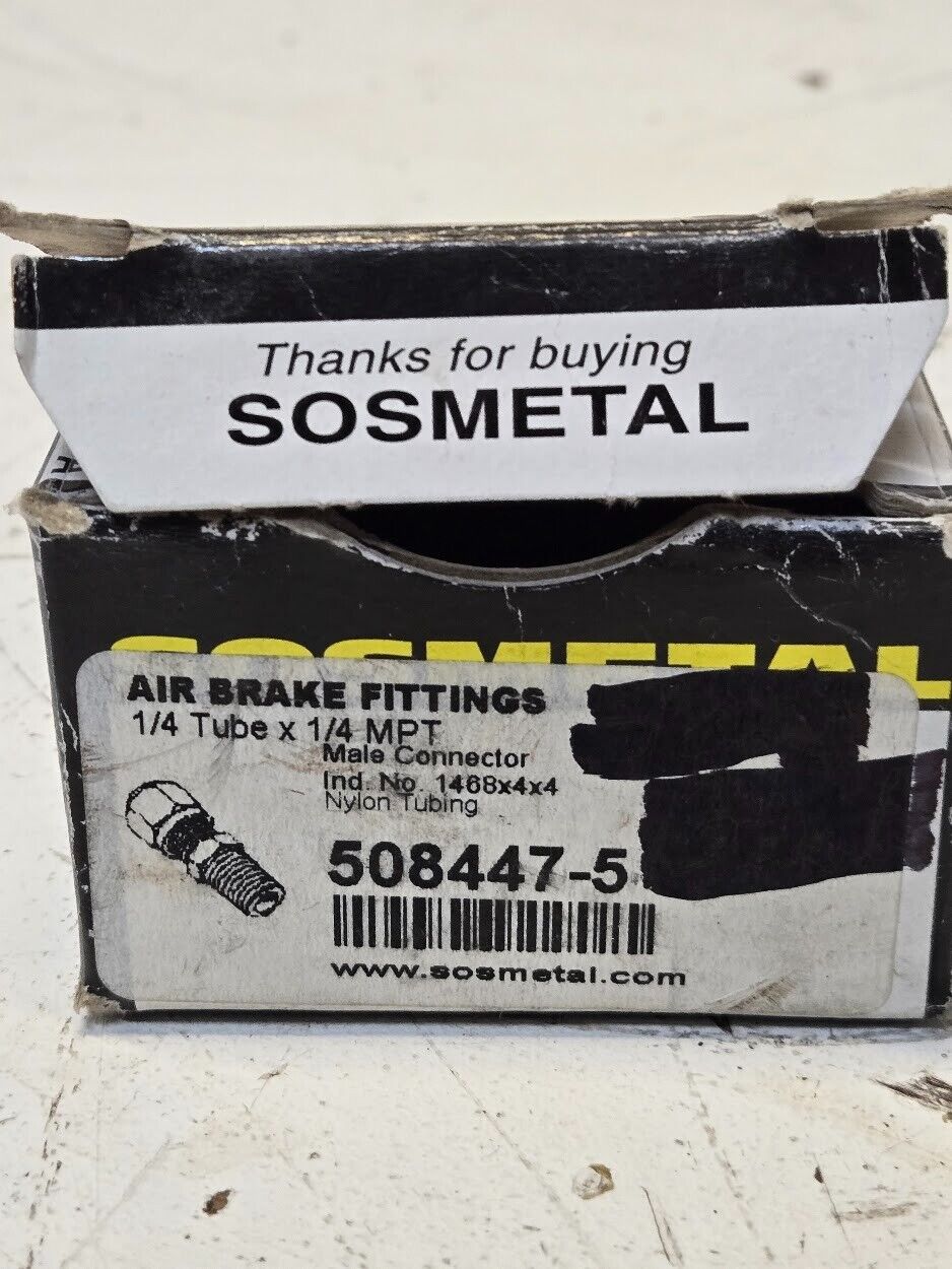 5 Quantity of Sosmetal Air Brake Fittings 508447-5 | 1468x4x4 (5 Quantity)