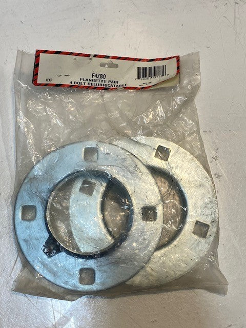 Tisco F4Z80 Flangette Pair 4-Bolt Relubricatable 5-3/4" OD