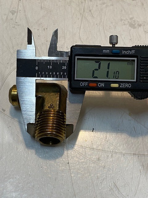 10 Quantity of 90 Degree Male Elbow Fittings 21mm Thread 19mm Thread (10 Qty)