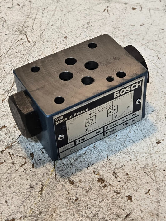 Bosch Manifold Check Valve 0 811 024 105 | 872 | Max Pressure 4500 PSI 315 Bar