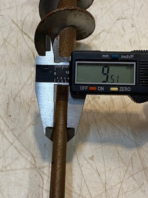 Metal Conveyor Screw Auger Shaft Industrial Part 6-Spirals 18" Long 2-1/4" Dia.