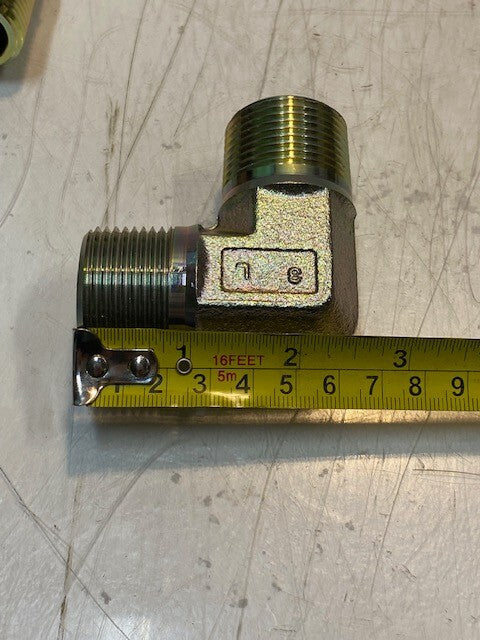 2 Quantity of Aeroquip 90 Degree Hydraulic Double Male Elbow Fittings 3L (2 Qty)