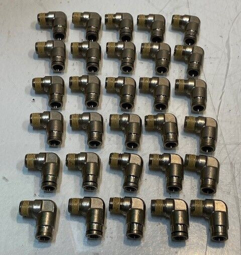 30 Qty of 1/4 x 1/8 NPT Elbow Fittings 7mm Female End 10mm Male End (30 Qty)