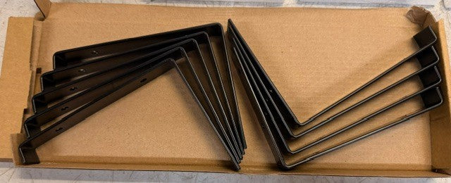 Box Of 5 White Wall Shelves With Installation Kit 15-3/4 Inch Shelf Length