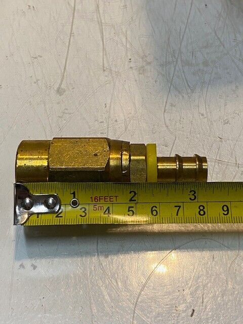 9 Quantity of Water Jumper Hex Swivel Fittings 3-1/8" L 10mm ID Nose 29mm OD