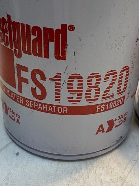 2 Quantity of Fleetguard FS19820 Fuel Water Separators (2 Quantity)