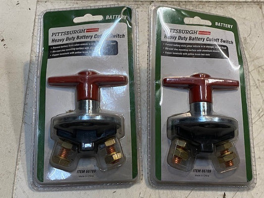 2 Quantity of Pittsburgh Heavy Duty Battery Cutoff Switches 66789 (2 Quantity)