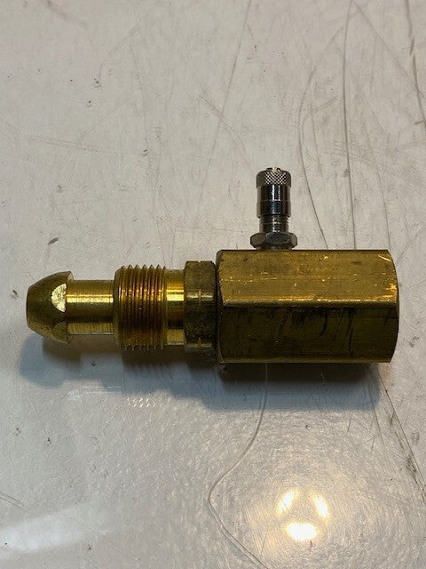 Propane Pressure Test Block Gauge Valve 3-1/2" L 9mm ID 29mm OD 20mm Thread