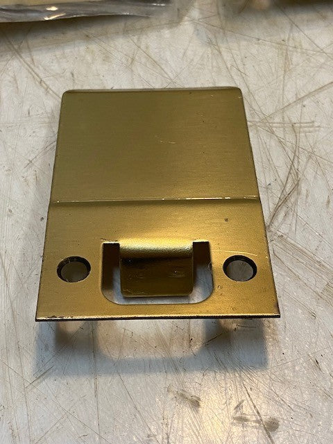 13 Quantity of Gold Metal Extended Lip Strike Plates 3-3/4" x 2-1/4" (13 Qty)
