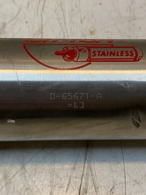 Bimba D-65671-A Air Cylinder 20" Long 65mm OD 13mm Thread