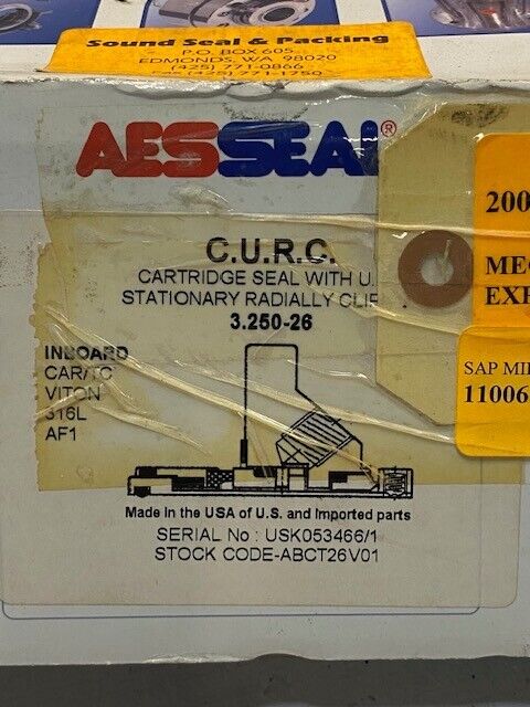 AESSEAL Cartridge Seal 3.250-26 | USK053466/1