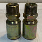 2 Quantity of Hydraulic Male Crimp Hose Fittings 43C12U | 43C12J | 911 (2 Qty)