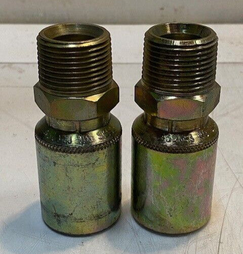 2 Quantity of Hydraulic Male Crimp Hose Fittings 43C12U | 43C12J | 911 (2 Qty)