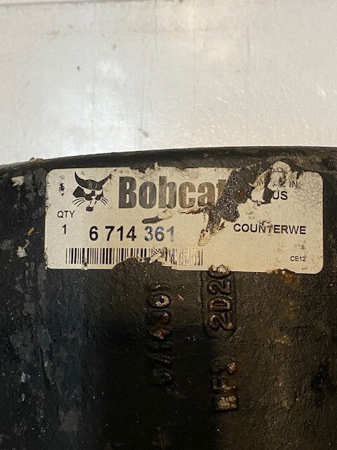 Bobcat 6714361 Axle Counterweight WF3 2D26 | 10-1/2" Wide 4-1/2" Deep 5" Tall