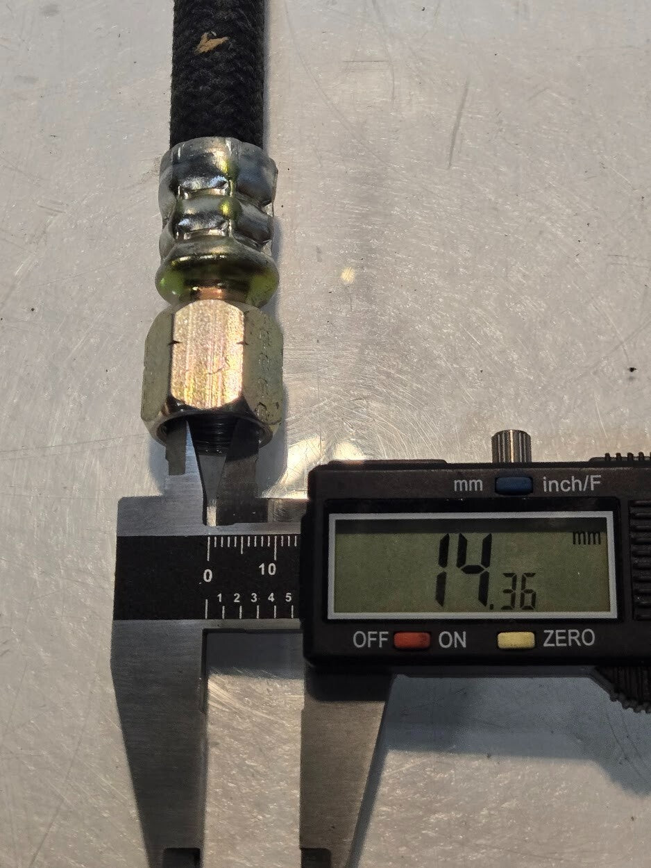 Flexible Hose AK0601800SS for Cummins 18" Long 14mm Ends with 19mm Hex