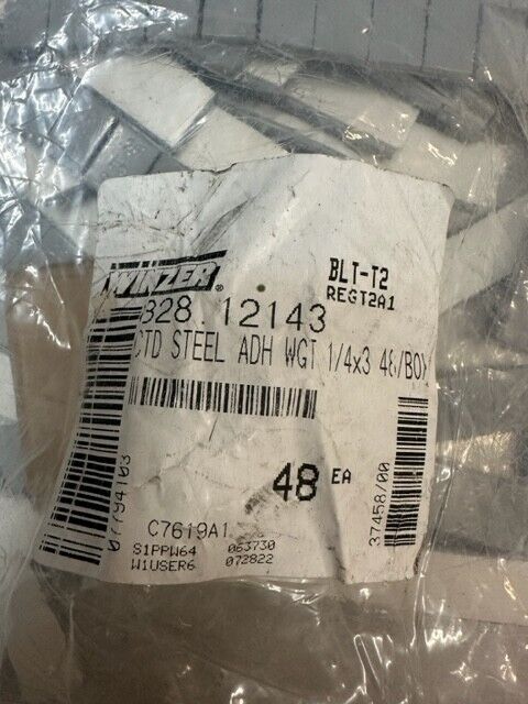 48 Pack of Winzer CTD Steel ADH WGT 1/4x3 (Quantity 48)