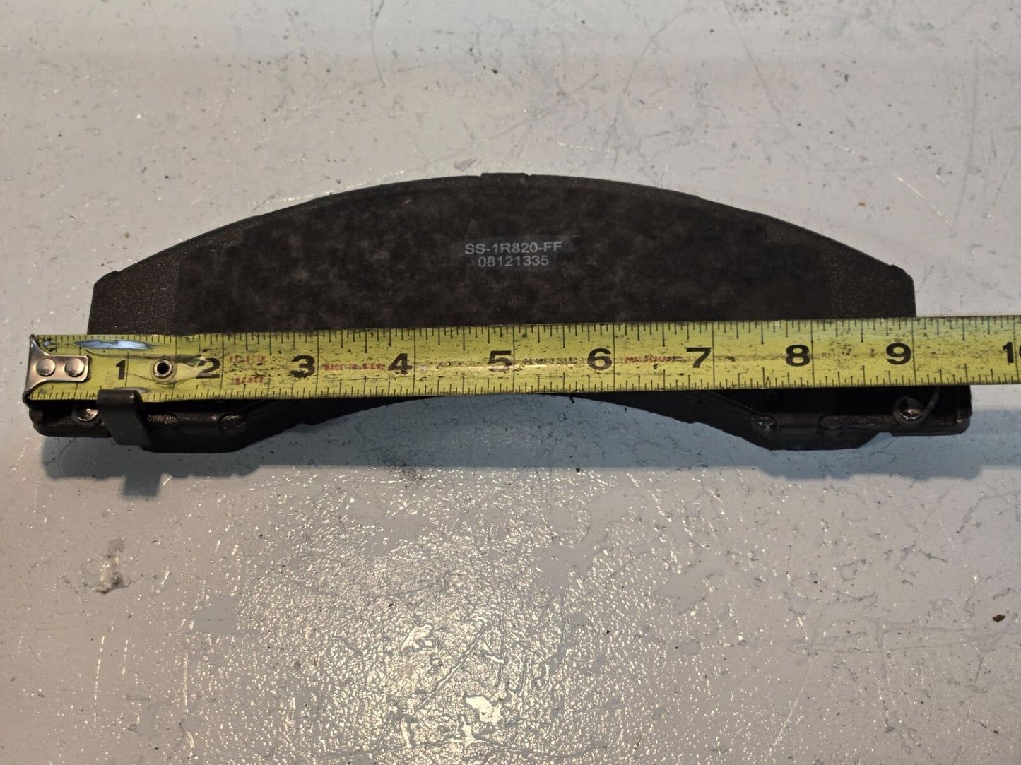 Brake Pads SS-1R820-FF | 08121335 | 9 5/8" Long | 1/2" Pad Thickness