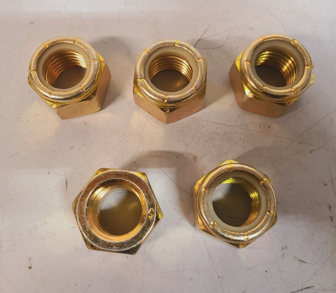 5 Quantity of Hex Lock Nuts Grade 8 NYL INS L/N Y/Z 39660 (5 Qty)