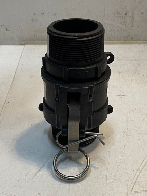 Apache 2" Part B Female Cam & Groove Polypropylene Adapter w/ Part F Coupling