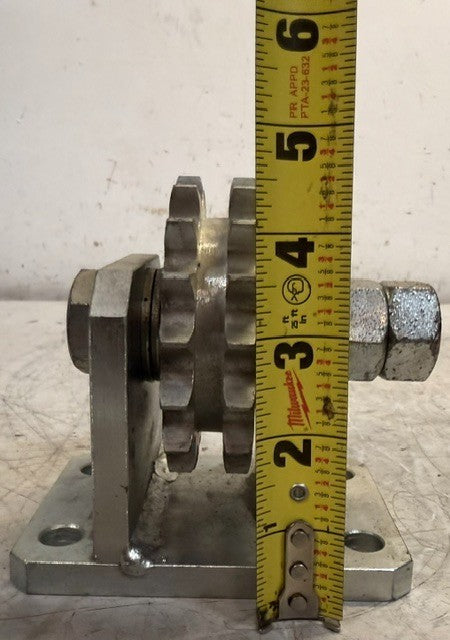 Dual Sprocket Idler Bracket Assembly With Base-Mounted Clevis Block