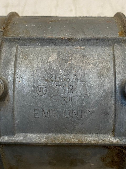 2 Quantity of Regal 718 3" Coupling Conduit Connectors 4-1/2" x 3-3/4" (2 Qty)