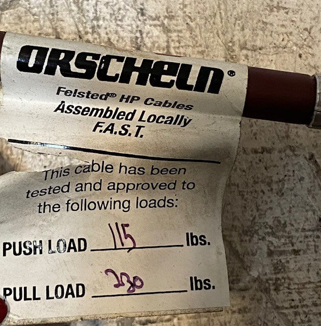 Orscheln Control Cable 44" Long 100-4223-44