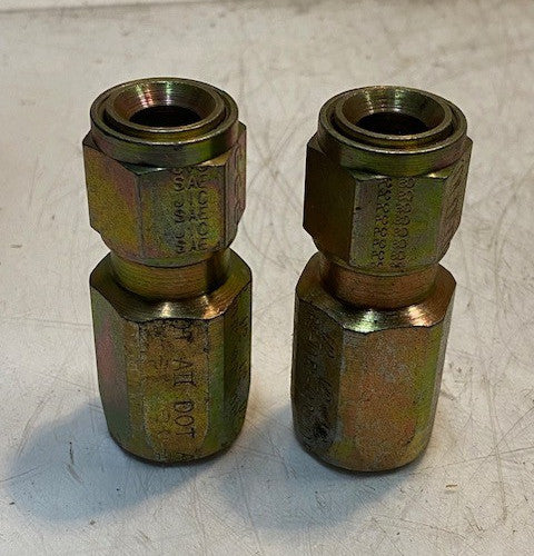 2 Qty of Parker 1/2 R5-10 | SAE JIC | PX8D Hydraulic Hose Fittings (2 Qty)