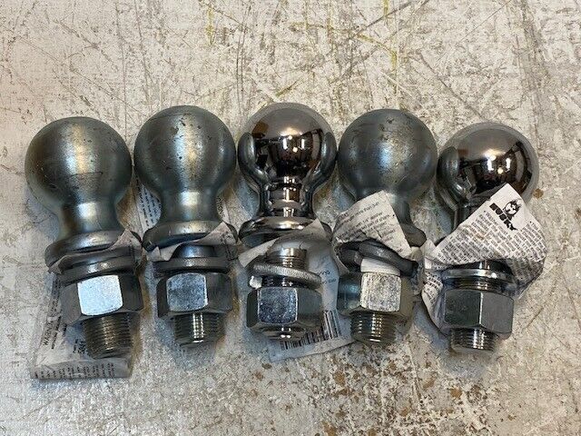 5 Quantity of Assorted 2-5/16" 6,000 lbs Trailer Ball Hitches 2" Shank (5 Qty)