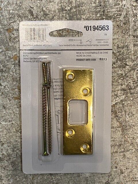 5 Quantity of Gate House Deadbolt Strikes Box of 5, 0194563, E2235-L (25 Total)