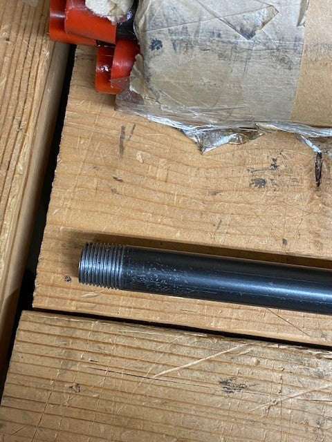10 Quantity of Standard Black Steel Pipe Nipples 3/8" x 84" N3884 (10 Quantity)