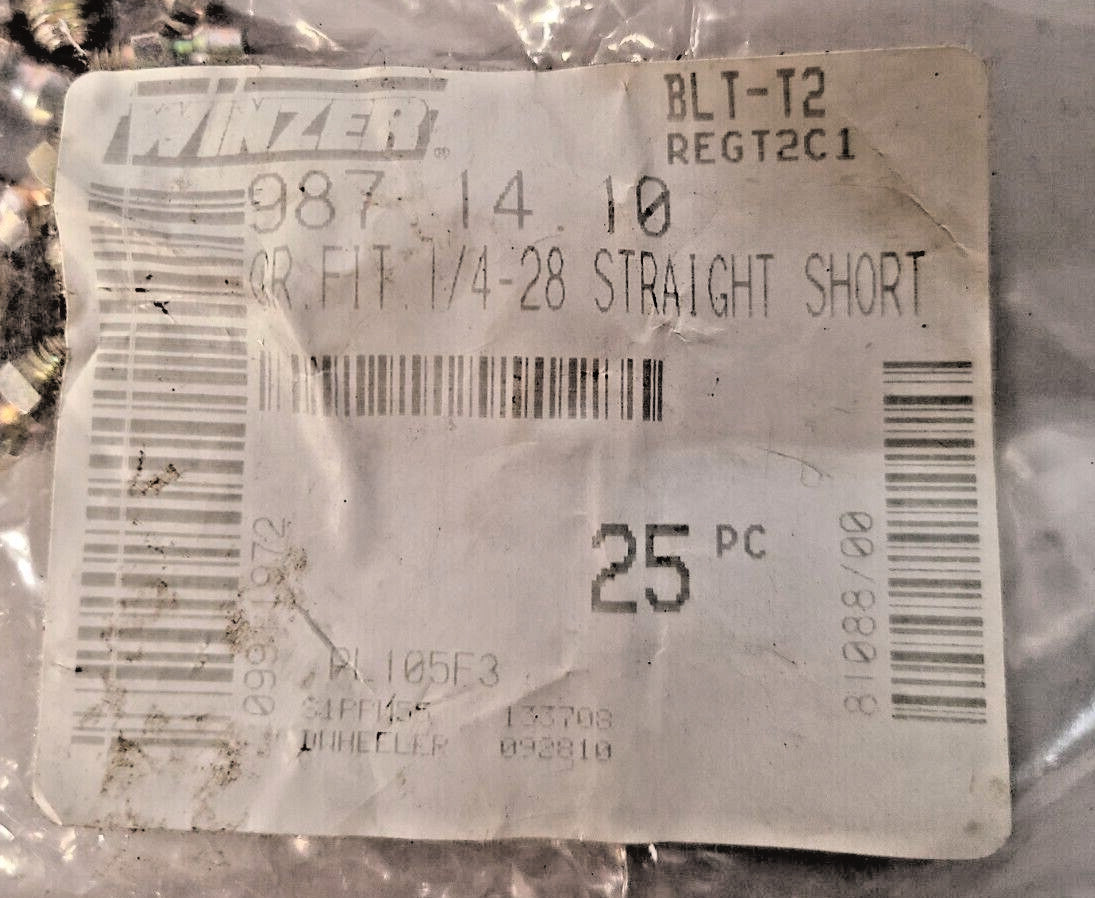 25 Quantity of Winzer Straight Short BLT-12 | 987.14.10 | REGT2C1 (25 Qty)