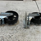 2 Pack of Swivel Caster Steel Wheels 95mm Base 86mm OD 29mm Treadwidth (2 Qty)