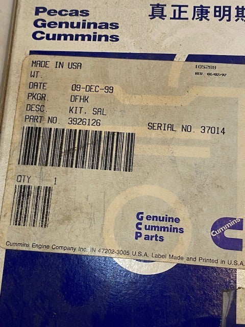 Cummins Crankshaft Wear Sleeve Kit Rear Seal 3926126