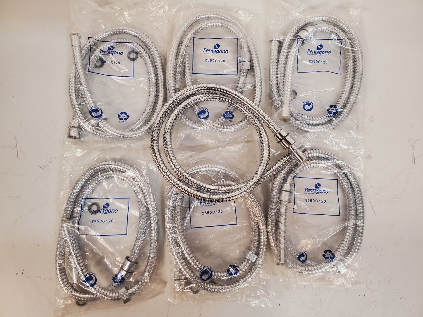 7 Quantity of Pentagono Hand Shower Hoses 2560C120 (7 Qty)