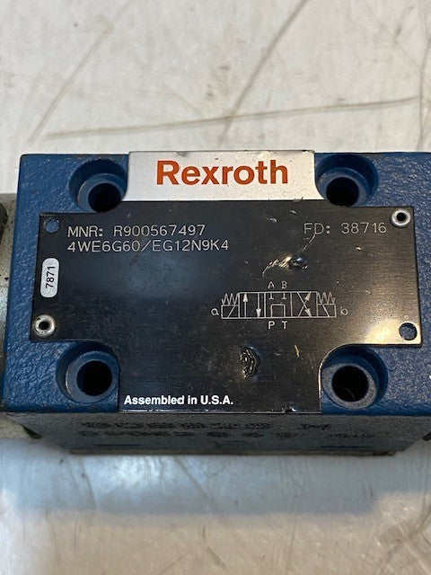 Rexroth R900567497 Hydraulic Double Solenoid Directional Valve 808825