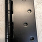 6 Quantity Stainless Steel Matte Black Exterior Ball Bearing Door Hinges 4"x 4"