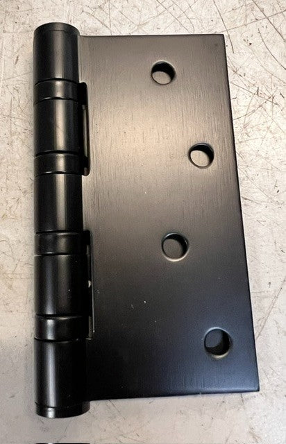 6 Quantity Stainless Steel Matte Black Exterior Ball Bearing Door Hinges 4"x 4"